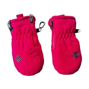 Columbia Chippewa Mittens Side Zip Pink Infant Girl Size S Winter‎ Gorpcore